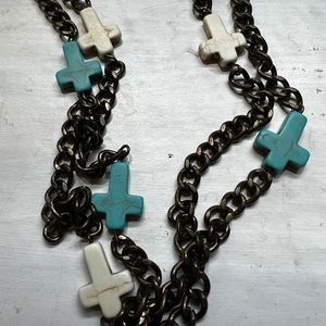 stone crosses necklace from hot topic